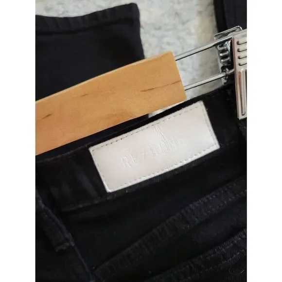 Re/Done Originals 80s Slim Straight in Jet Black 25 - Picture 8 of 11